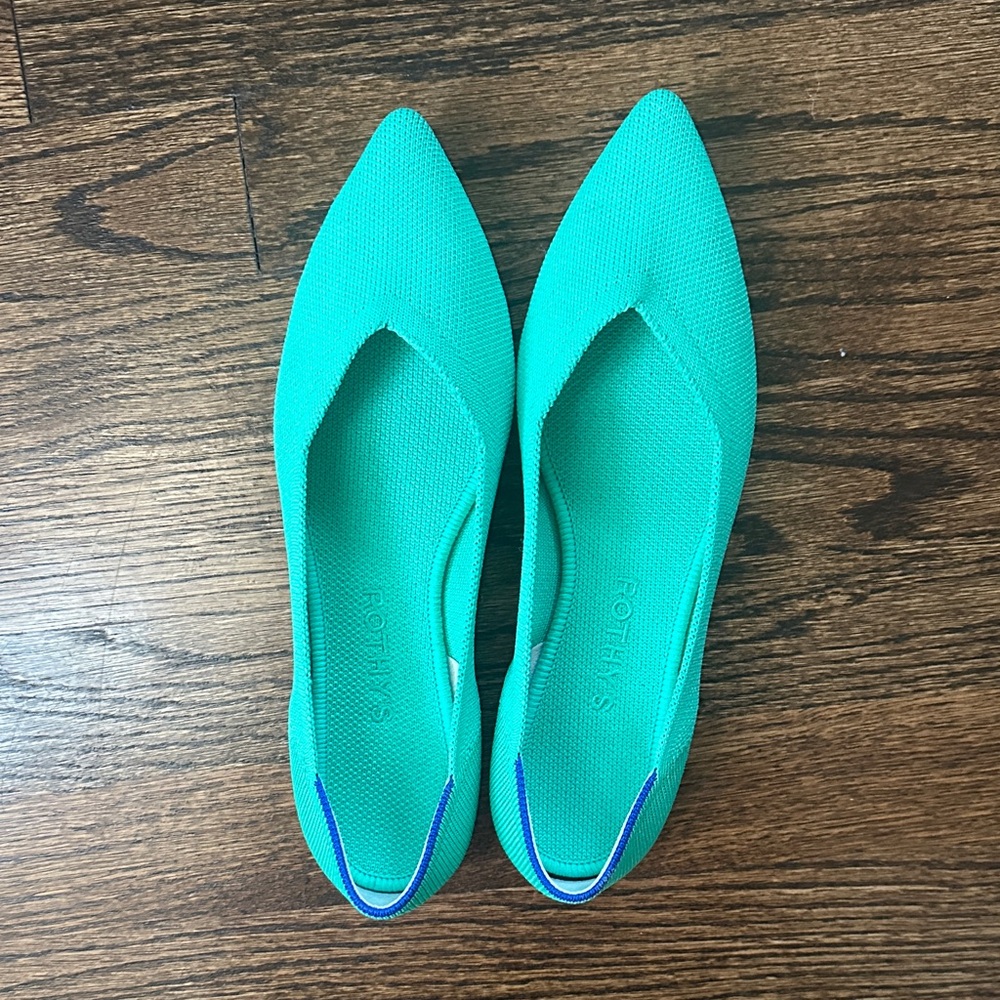 Rothy's Women's Teal Pointed Flats
